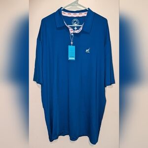 Proud Ninety 90 Polo Shirt Golf Pickleball Royal Blue Men's 3X NWT GOLF Flags